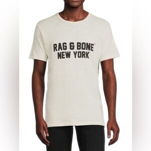 Rag & Bone Men's Off-White Graphic Tee